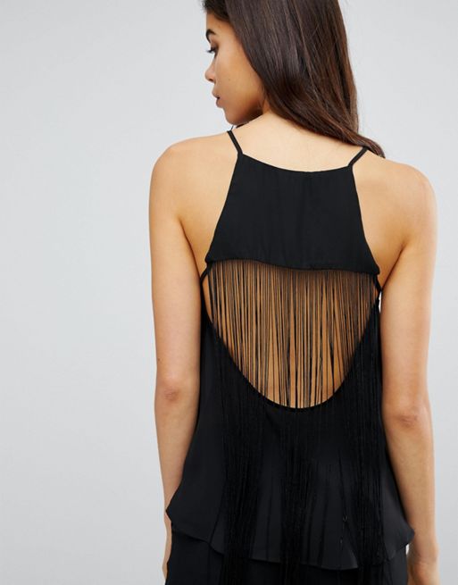 ASOS DESIGN corset top with milkmaid detail in black