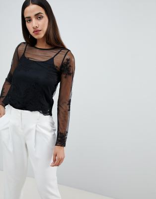 embroidered top asos