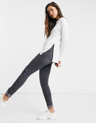 long sleeve side split top