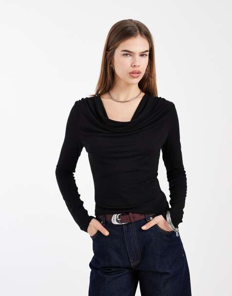 ASOS DESIGN – Top z długimi rękawami i drapowanym dekoltem, część zestawu - view 1