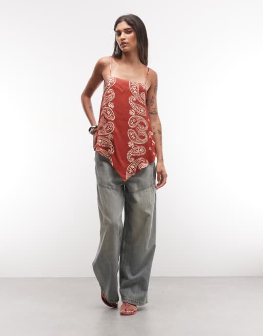ASOS DESIGN top z nadrukiem szalika, 2 z 4