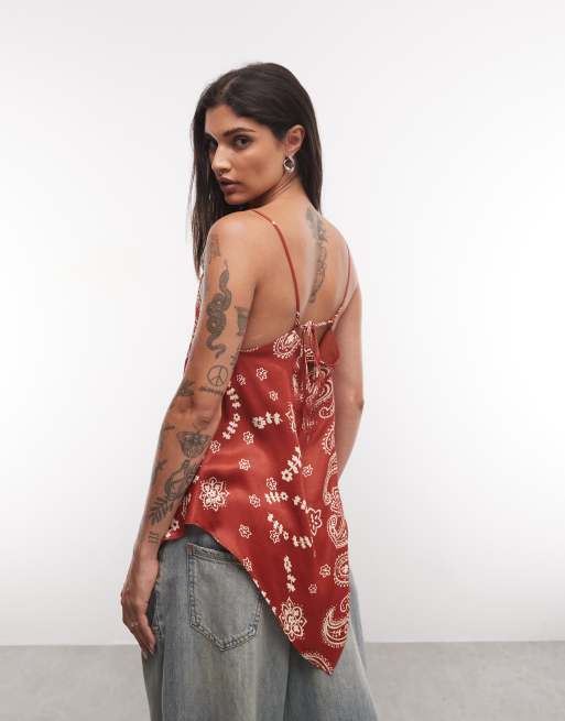 ASOS DESIGN top z nadrukiem szalika, 4 z 4