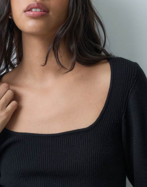 ASOS DESIGN top z okrągłym dekoltem w czerni, 2 z 5