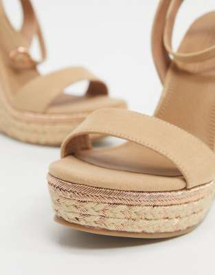 asos tan wedges