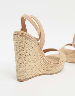 asos tan wedges