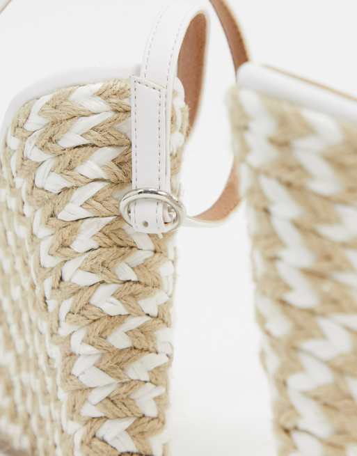 Asos design topic online espadrille wedges in beige