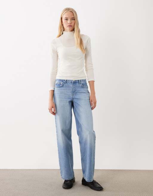 ASOS DESIGN topp med dubbla lager och västdetalj i naturvit, 2 av 4