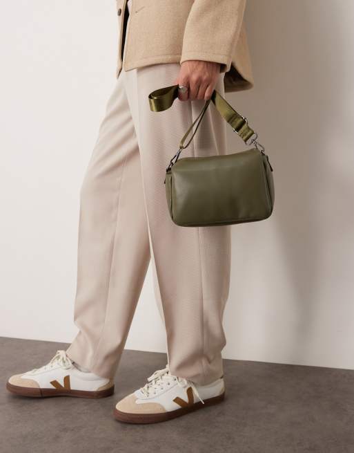 ASOS DESIGN – Torba crossbody z imitacji skóry w kolorze khaki, 4 z 4