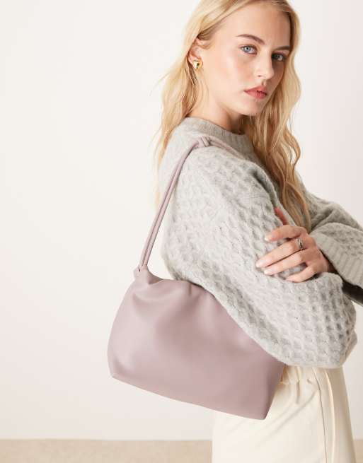 ASOS DESIGN – Torebka na ramię z uchwytem w zgaszonym różowym kolorze