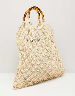 macrame shopper bag