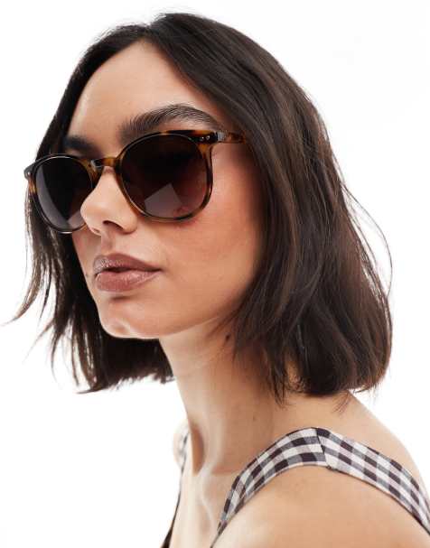 ASOS DESIGN tort round sunglasses - view 1