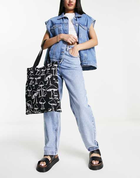 ASOS DESIGN - Tote bag à imprimé champignon sur l'ensemble - Noir - view 1