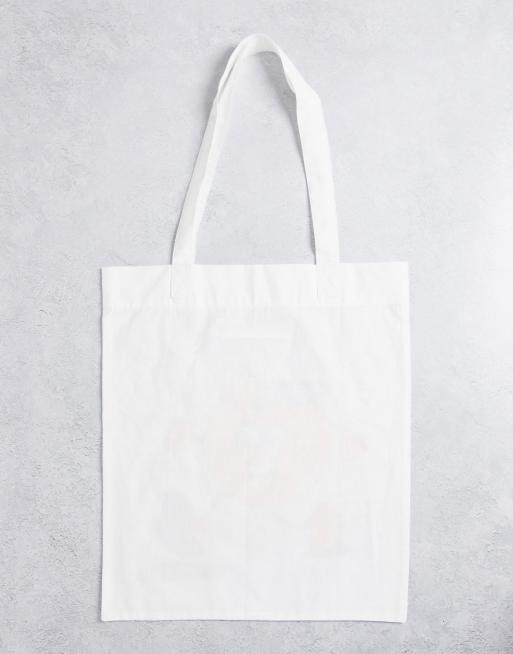 ASOS DESIGN Tote bag en toile r tro avec motif orange Neutre