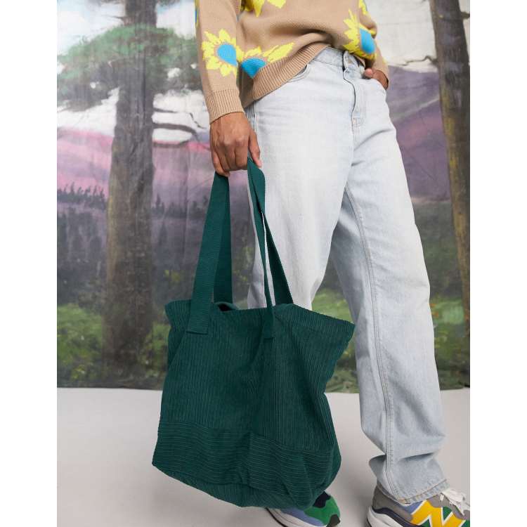 Dark green store tote bag