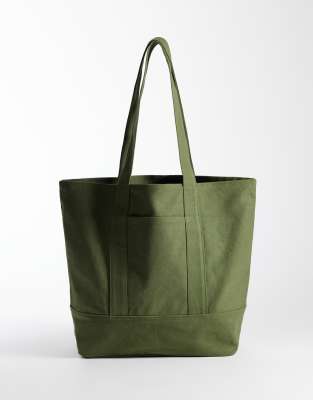 Asos Design Tote Bag In Green