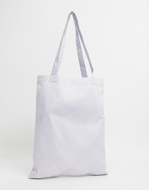 ASOS DESIGN tote bag in light grey
