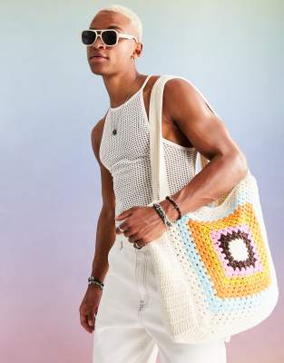 ASOS DESIGN - Tote bag oversize au crochet - Multicolore | ASOS