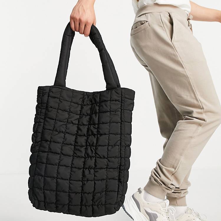 Homme Sacs Sacs fourre-tout Tote bag oversize matelassé en nylon Synthétique ASOS pour homme en coloris Noir 