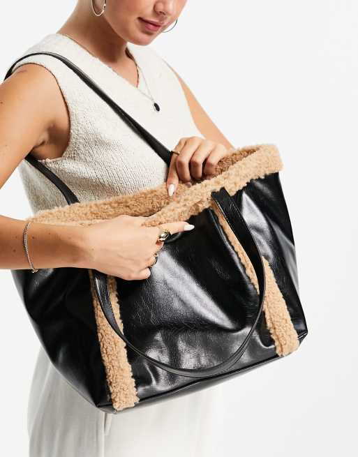 Black 2025 shearling bag