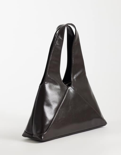 ASOS DESIGN - Tote met A-lijn en binnenvak in chocoladebruin, 4 van 4