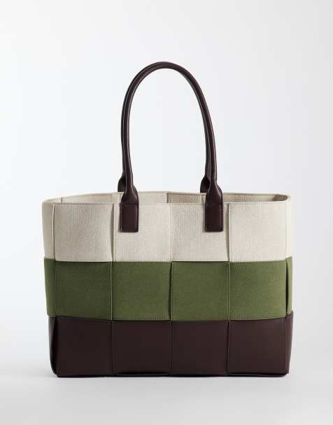 ASOS DESIGN tote tas met kleurvlakken en geweven structuur - view 1