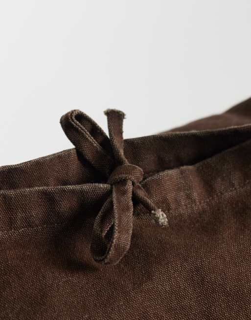 ASOS DESIGN - Tote tas met meerdere vakken in chocoladebruin met wassing, 3 van 4