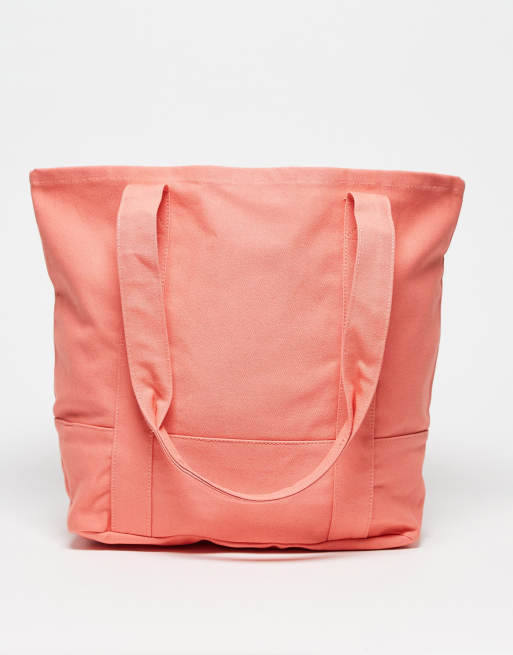 ASOS DESIGN - Tote van zware canvas in roze