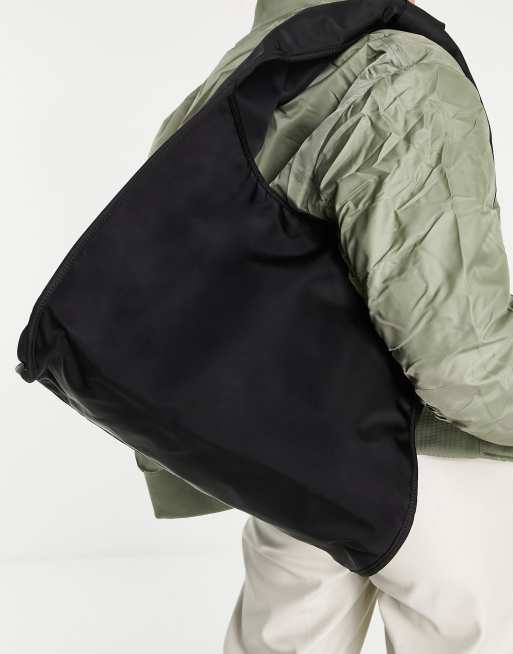 ASOS DESIGN - Tote van zwart nylon met knoopdetail, 2 van 4