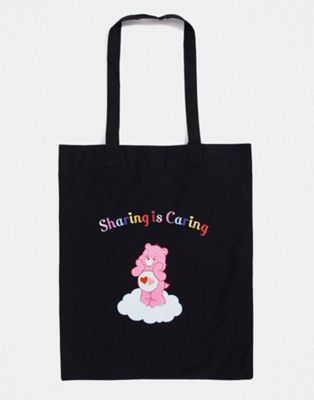 ASOS DESIGN tote with Care Bears print