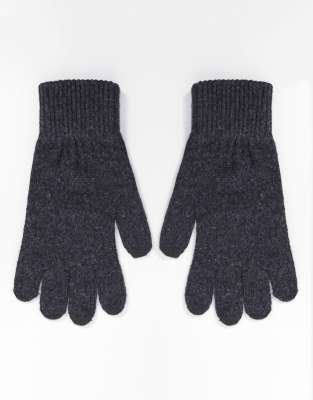 ASOS DESIGN touch screen gloves in polyester in charcoal grey - ASOS Price Checker