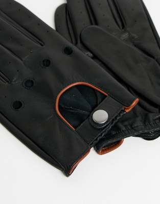 leather touchscreen driving gloves