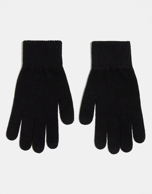 ASOS DESIGN touchscreen gloves in black, 4 of 4