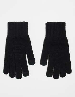 touchscreen gloves in black