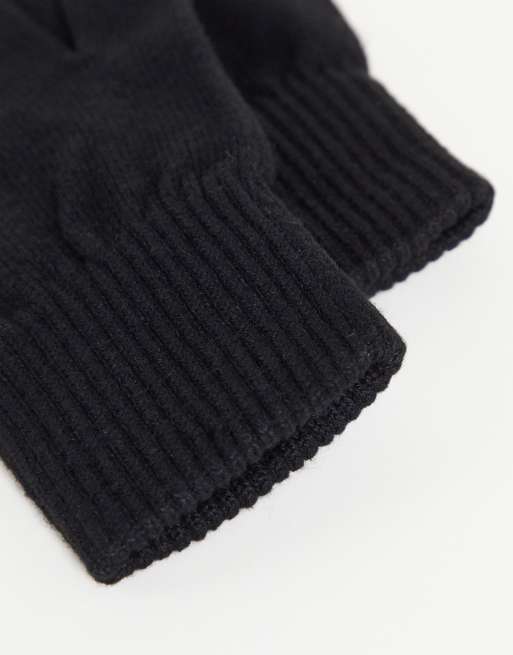 ASOS DESIGN touchscreen gloves in black, 4 of 4