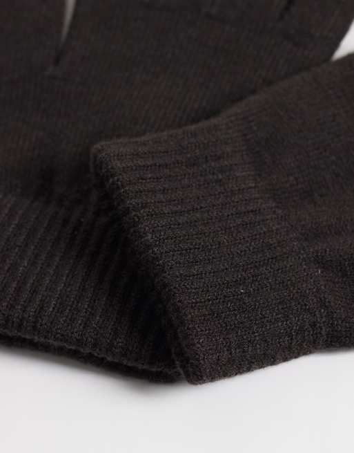 ASOS DESIGN touchscreen gloves in chocolate, 2 of 3