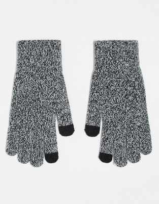 touchscreen gloves in gray heather