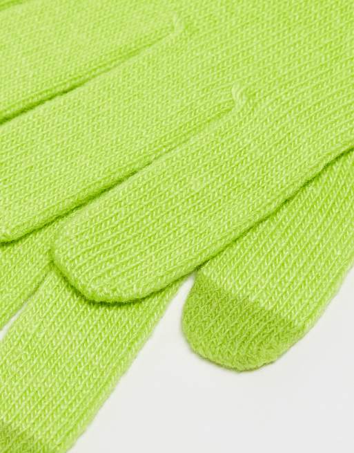 Lime green hot sale winter gloves