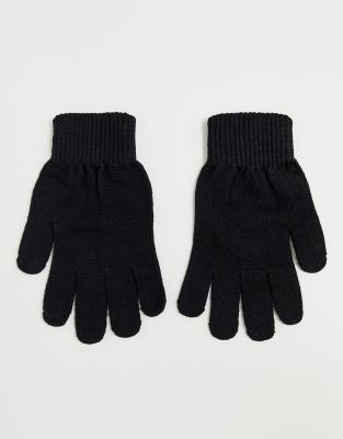 ASOS DESIGN - Touchscreen-Handschuhe aus Polyester in Schwarz