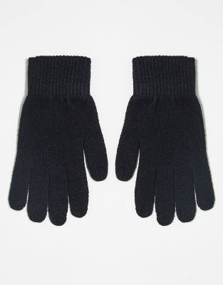 ASOS DESIGN - Touchscreen-Handschuhe aus Polyester in Schwarz