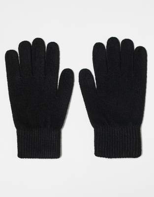 ASOS DESIGN - Touchscreen-Handschuhe aus Polyester in Schwarz