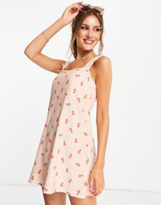 dress with peaches print