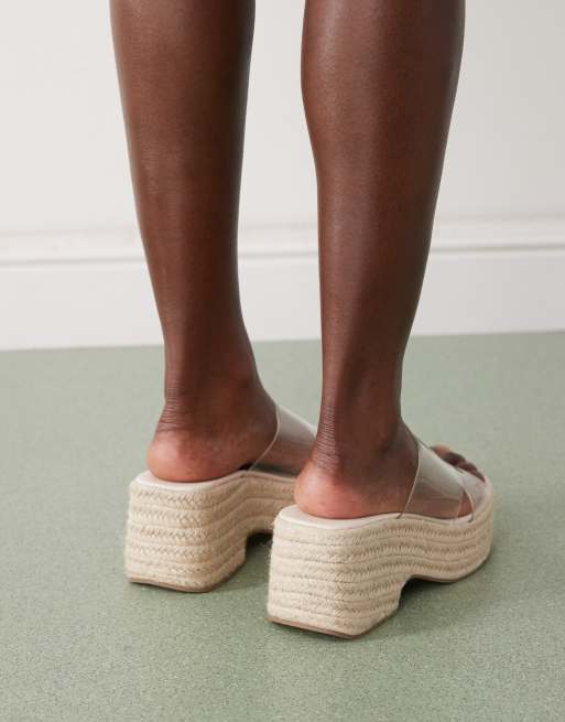 ASOS DESIGN - Toy - Chaussures larges compensées à brides croisées - Transparent, 4 de 4