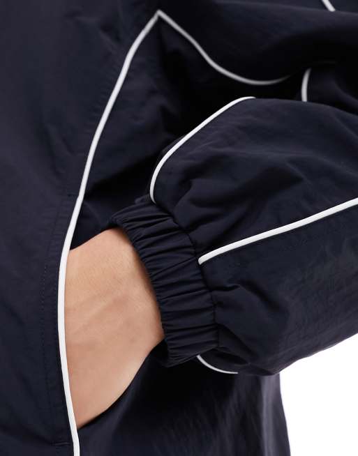 Cotton-blend tracksuit with contrast branding and piping