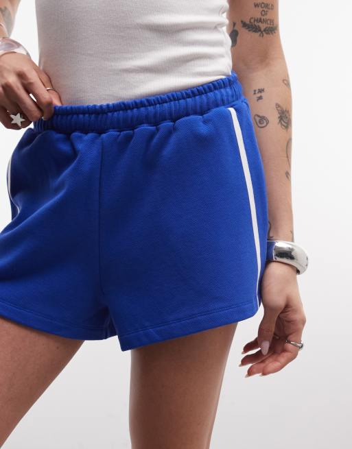 ASOS DESIGN Track shorts in blue co-ord, 5 of 5