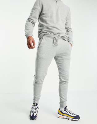 skinny grey tracksuit