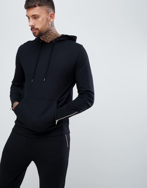 Black and cheap rose gold tracksuit