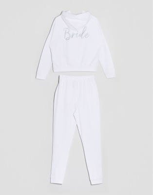 asos white tracksuit