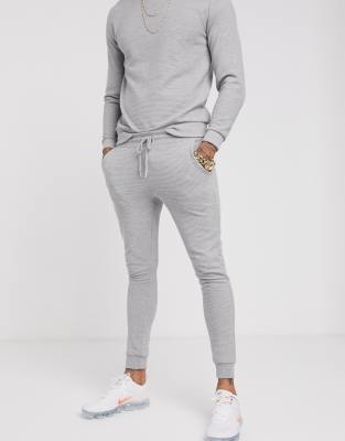 grey ribbed tracksuit