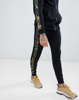 camo side stripe joggers