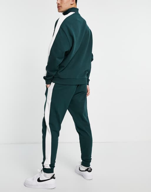 Tracksuit shop green stripes